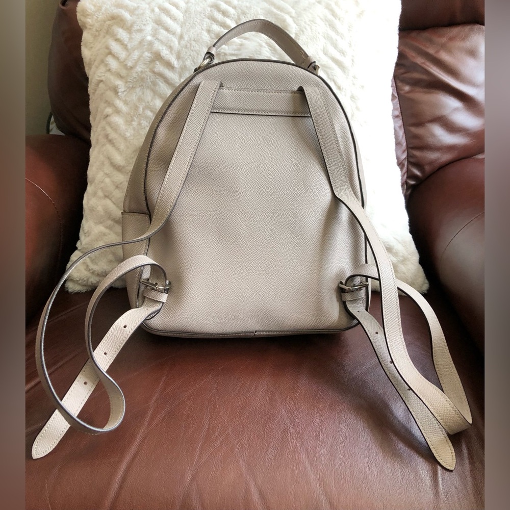 Coach Taupe Leather Backpack Purse - Picture 4 of 13